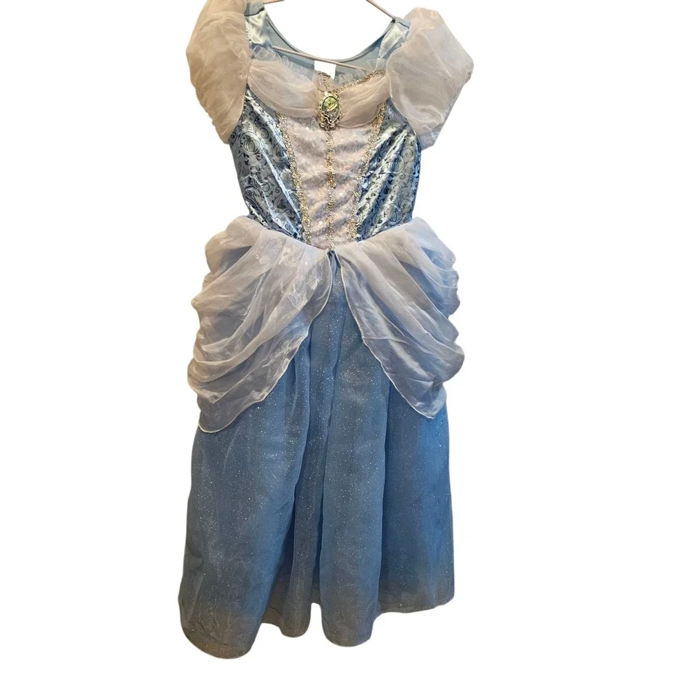 Disney Cinderella Costume Dress Up Gown Princess Character Outfit Halloween 9/10 - Picture 1 of 4
